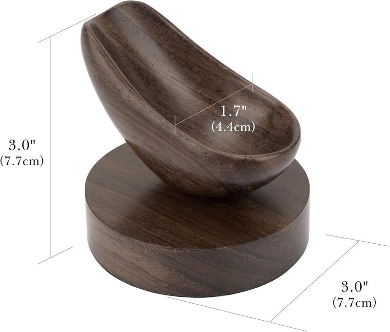 Linkidea Ebony Wood Smoking Pipe Stand, Portable Tobacco Pipe Holder Rack for Men, Wooden Rest Compatible with Most Pipes, Classic Smoking Accessories - Image 3